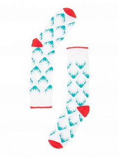 Веселые белые носки унисекс "Dear deer white " Sammy Icon
